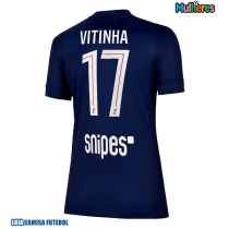 Camisa de Futebol Paris Saint-Germain Vitinha #17 Equipamento Principal Mulheres 2025-26 Manga Curta
